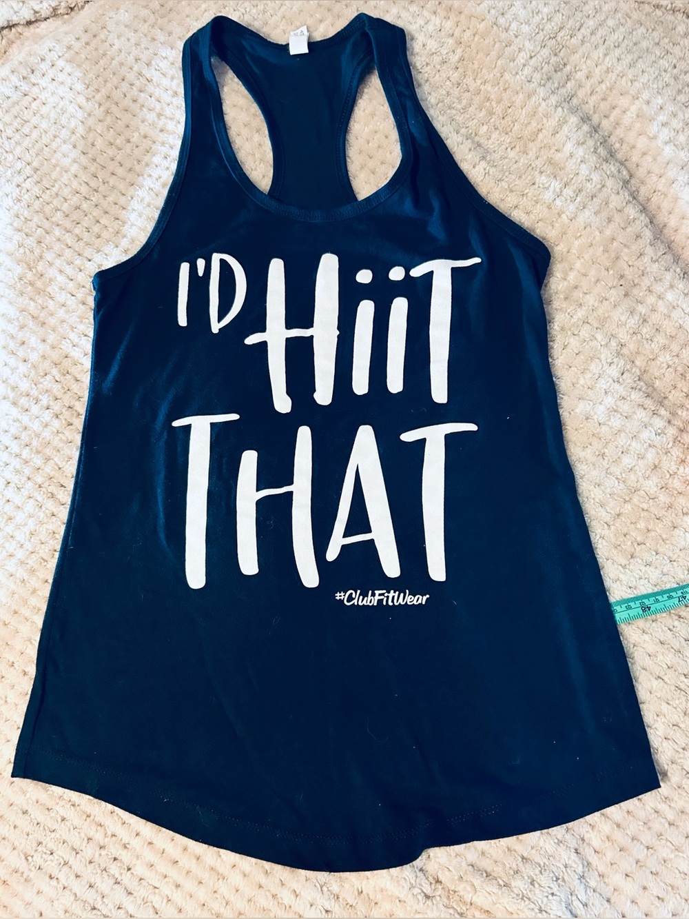 #ClubFitwear “I’d HIIT That” Black Racer Back Workout Tank-Size Medium